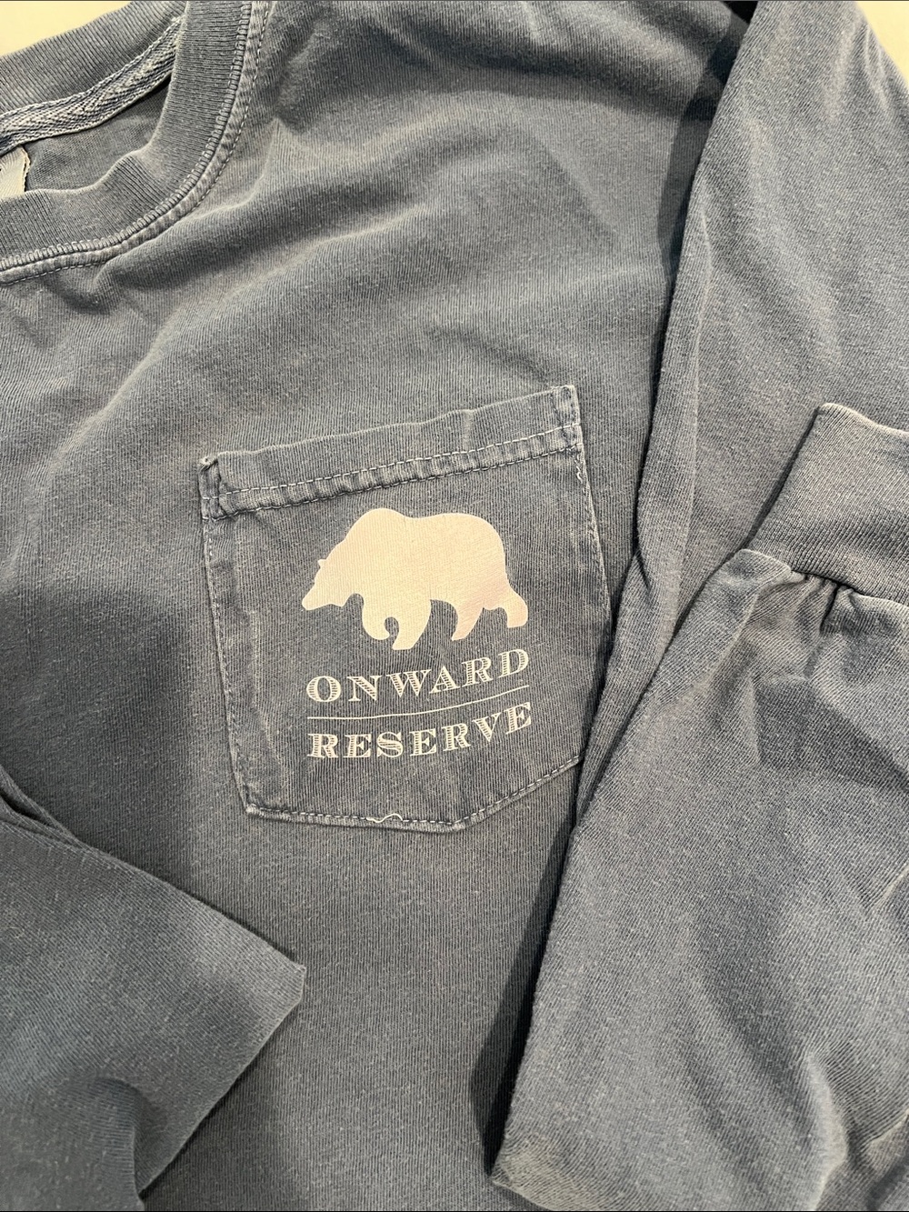 Onward Reserve Men’s Long Sleeve Pocket Tee - Slate Blue
